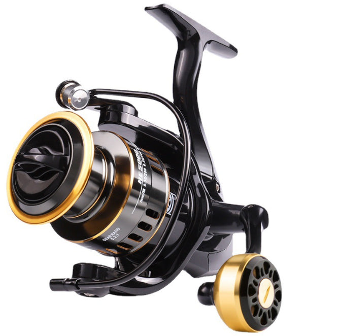 HE7000 Metal Spinning Fishing Reel Left/Right Retrieve 5.2:1 12 Ball Bearings