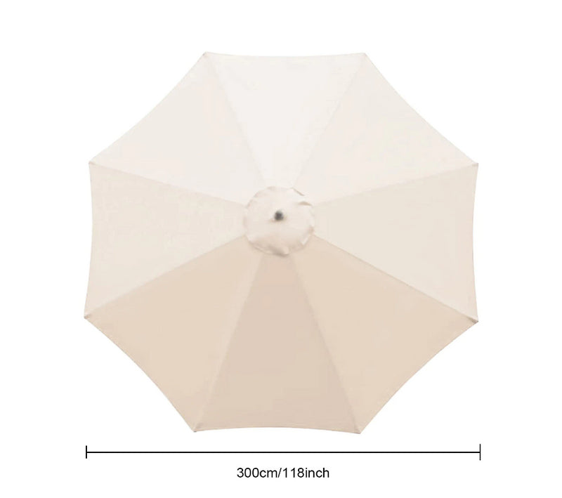 2.7M Parasol Replacement Cloth Round Garden Umbrella Cover For 8-Arm