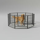 Pet Fence 8 Panels 80 x 80cm Dog Playpen Pet Enclosure SILVER MIX