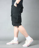 Cargo Short 1/2 Pants Outdoor Solid Color Work Short Multi-pocket Hiking Camping