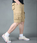 Cargo Short 1/2 Pants Outdoor Solid Color Work Short Multi-pocket Hiking Camping