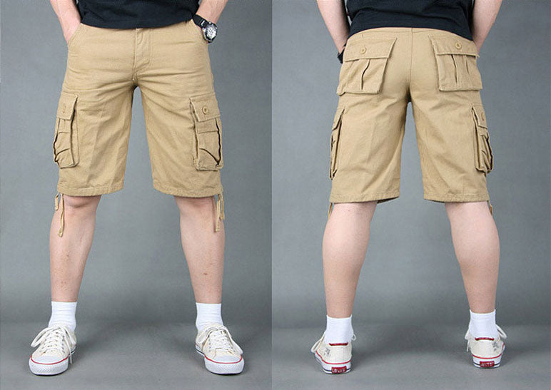 Cargo Short 1/2 Pants Outdoor Solid Color Work Short Multi-pocket Hiking Camping