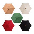 5 Colours 6-Arm/3M Parasol Replacement Cloth Round Garden Umbrella Cover