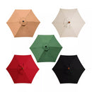 5 Colours 6-Arm/3M Parasol Replacement Cloth Round Garden Umbrella Cover