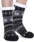 4 Pairs Mens Slipper Fuzzy Socks Winter Super Warm Soft Socks with Grippers