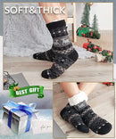 4 Pairs Mens Slipper Fuzzy Socks Winter Super Warm Soft Socks with Grippers