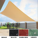 4 Colours 3x3m Sand Rectangle Sun Shade Sail UV Block for Outdoor Patio Garden
