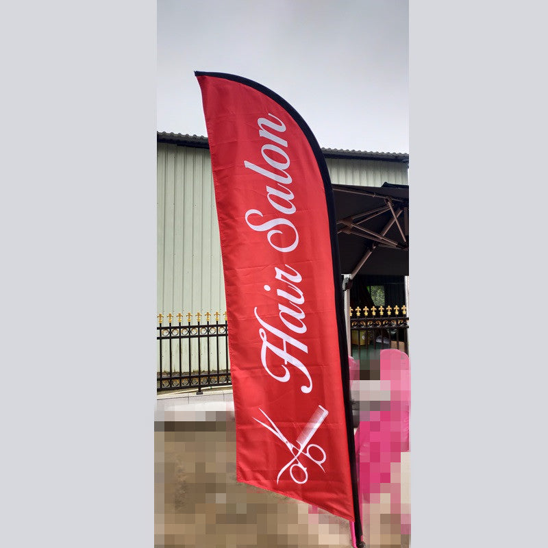 3.4M "HAIR SALON" DOUBLE SIDED FLAG