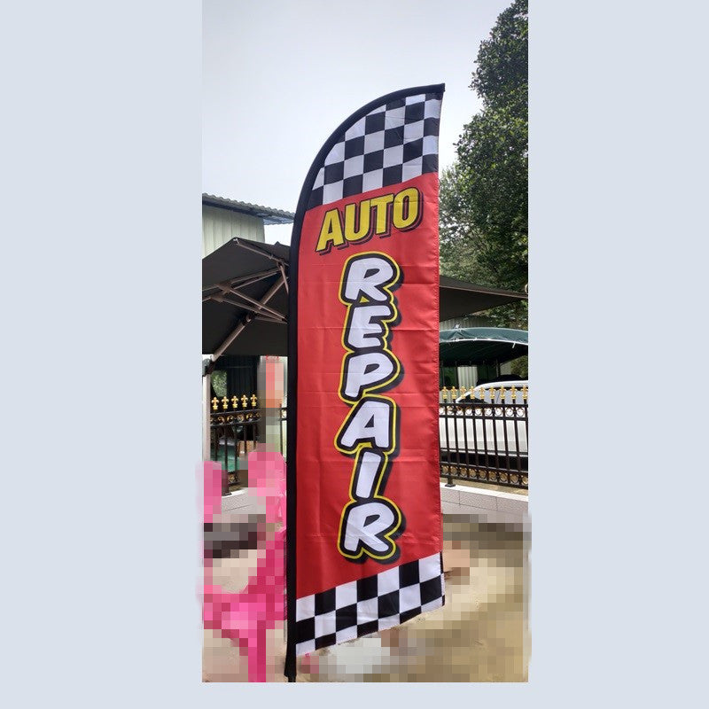 3.4M "AUTO REPAIR" DOUBLE SIDED FLAG