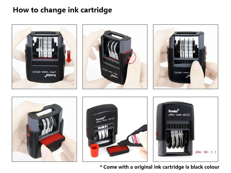 Self-Inking 1-Line Date Stamp - 20X3.8MM
