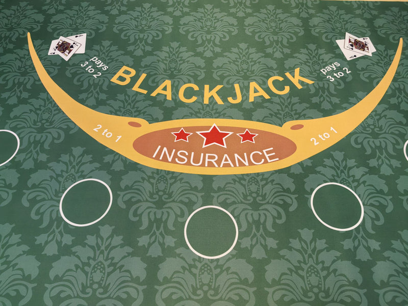 Poker Table Mat 7 Players Blackjack Poker Mat 180cm *90 Anti-Slip Rubber