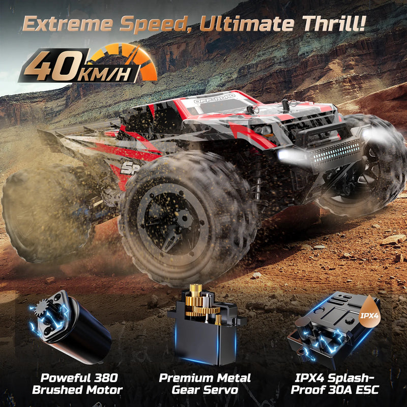 1/16 RC Car, 2.4Ghz Fast Remote Control Car 35+ MPH, 4WD off Road RC Truck Vehicle  Gifts for Adult and Boys