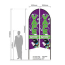 WOF 3.4M SET- Pre-print Double Sided Feather Banner Flag Business Commersial 3M SET