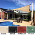 BLACK 5*5*5m Sand Rectangle Sun Shade Sail UV Block for Outdoor Patio Garden