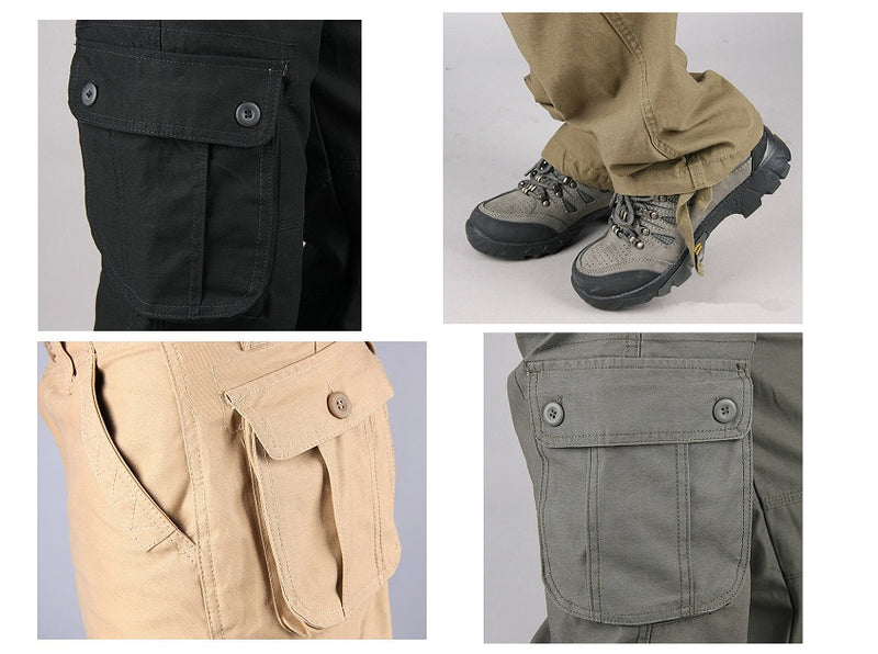 Cargo Pants Outdoor Solid Color Trousers Hiking Work Pants