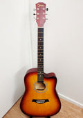 41" Wooden Acoustic Guitar - Orange