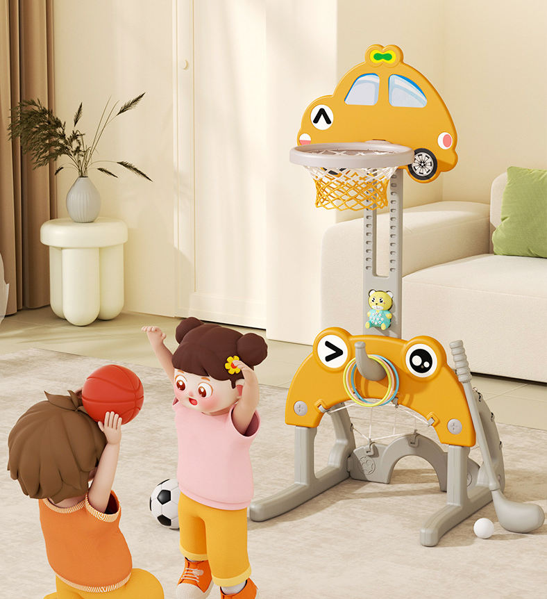 142CM Kids Basketball Hoop Stand Height Adjustable Water Base - White