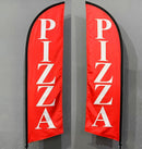 Pizza - Pre-print Double Sided Feather Banner Flag Business Commersial 3.4M