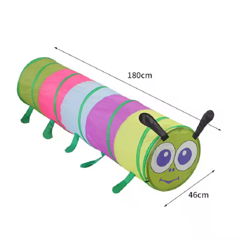 180CM Simple Pop-Up Play Tunnel Tube Toy Caterpillar