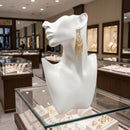 Mannequin Half Head Eardrop Necklace Resin Mold Stand