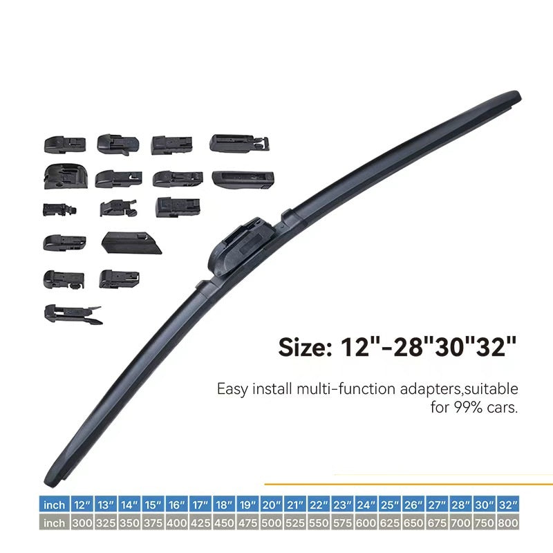 1pcs Universal Frameless Wiper Blade 28", 13 Adapators