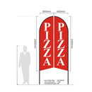 Pizza - Pre-print Double Sided Feather Banner Flag Business Commersial 3.4M