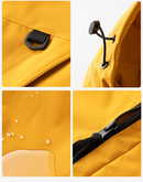 Thickened Lined Heated Jacket Waterproof Yellow