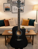 41" Wooden Acoustic Guitar - Black