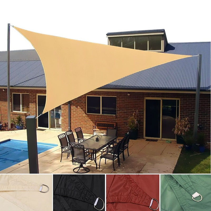 BLACK 3*3*3m Sand Rectangle Sun Shade Sail UV Block for Outdoor Patio Garden