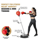 Punch Speed Ball Gloves Set Free Standing Punching Boxing Bag Home GYM Training