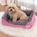Colourful Calming Dog Bed Warming Washable L 66cm PINK