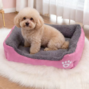 Colourful Calming Dog Bed Warming Washable L 66cm PINK