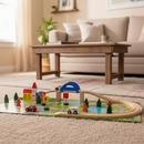 40pc Wooden Rail Overpass Set