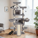 162CM Cat Tree House Scratching Post Condo - Light Grey