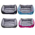 Calming Dog Bed Warming Washable Oxford with Soft Cotton and Coral Fleece