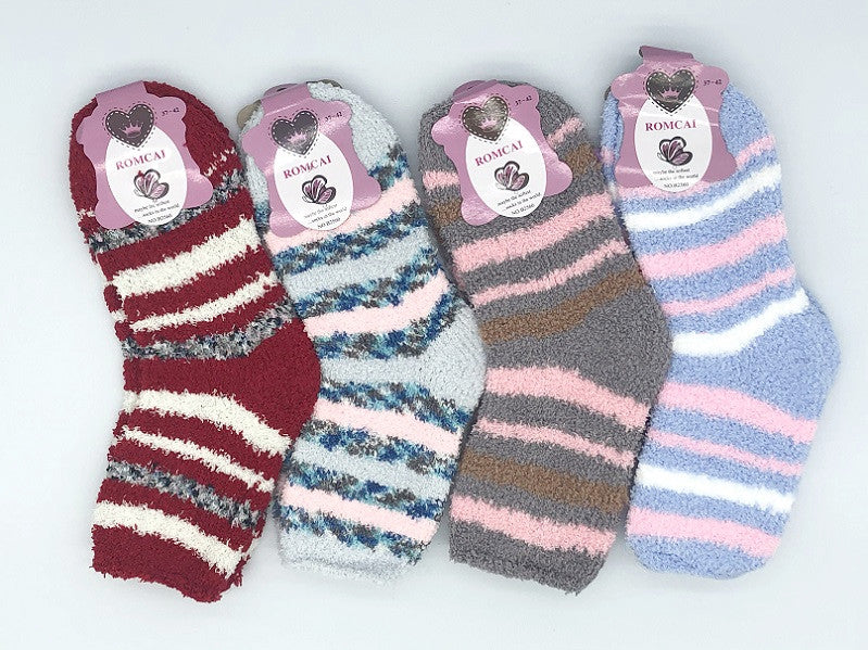 WHOLESALE - (60 Pairs) Soft & Warm Fleece Socks