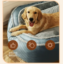 120CM High bolster comfort Pet Dog Bed Thick Warm