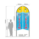 PIZZA - Pre-print Double Sided Feather Banner Flag Business Commersial 3M