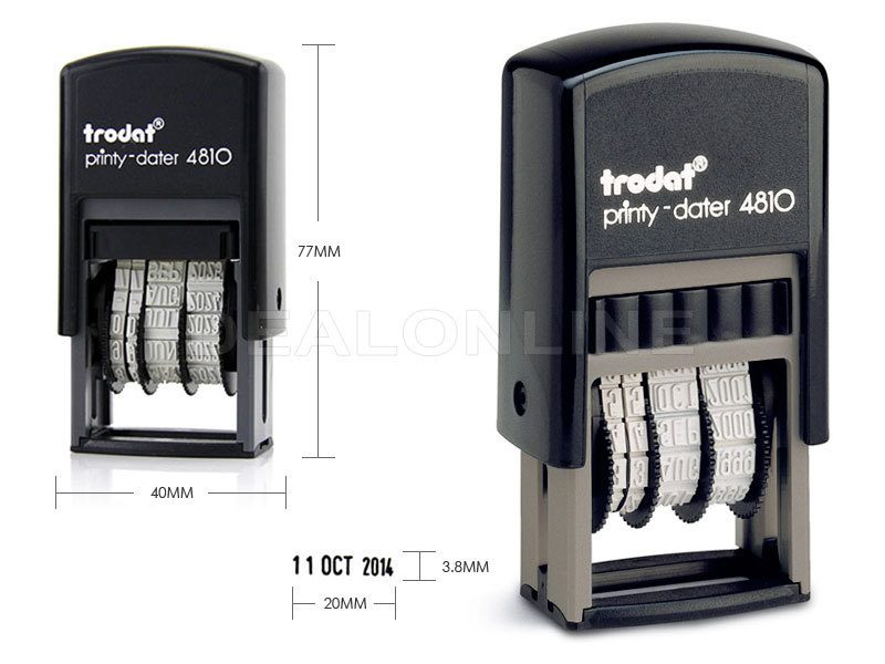 Self-Inking 1-Line Date Stamp - 20X3.8MM