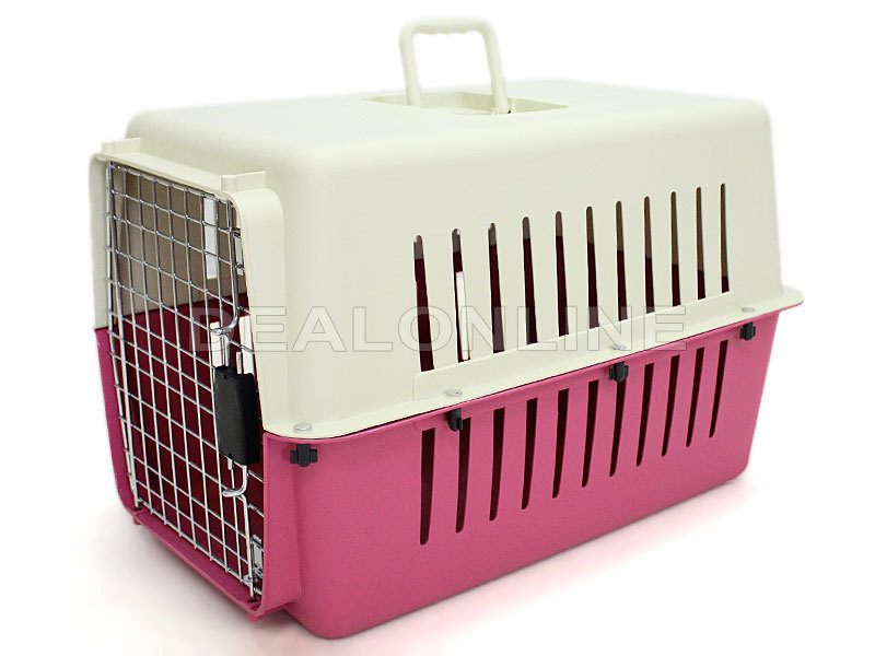 Size M 60CM PINK- Dog/Cat Travel Cage/Carrier