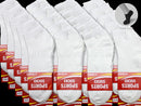 WHOLESALE - (60 Pairs) WHITE Ankle Socks
