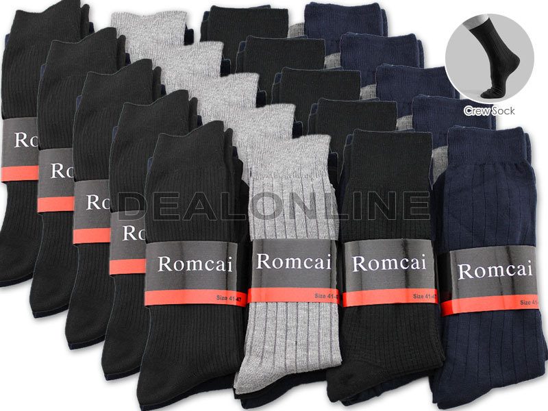 (60 Pairs) Business Socks Crew/Dress Socks