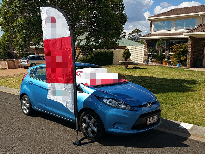 FLAG CAR WHEEL BASE - Outdoor Banner Stand