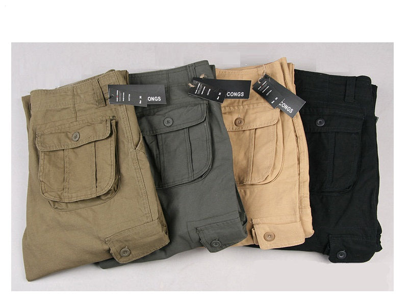 Cargo Pants Outdoor Solid Color Trousers Hiking Work Pants