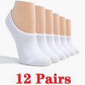 WHITE 12 PAIRS No Show Hidden Socks Low Cut Ankle Sock