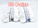 (60 Pairs) Thin Ankle Socks - WHITE - M7-11/ W8-12