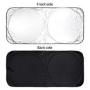 Large Silver Car Sunshade Foldable Double-Circle