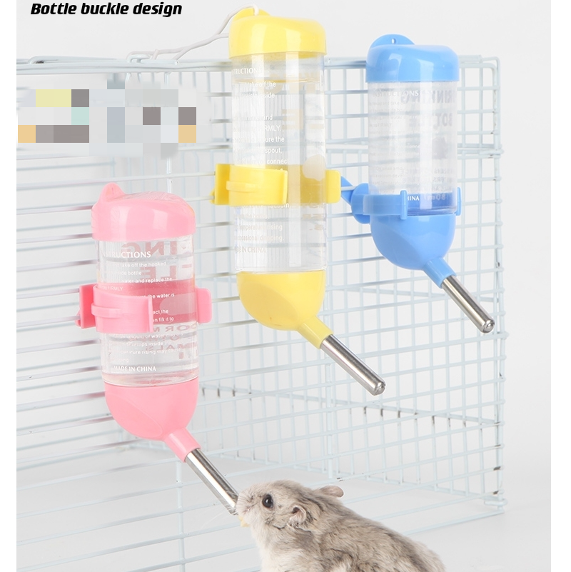 3pcs*80ml Pet Hamster Drinking Leak Proof Water Bottle Kettle Guinea Pig - YELLOW