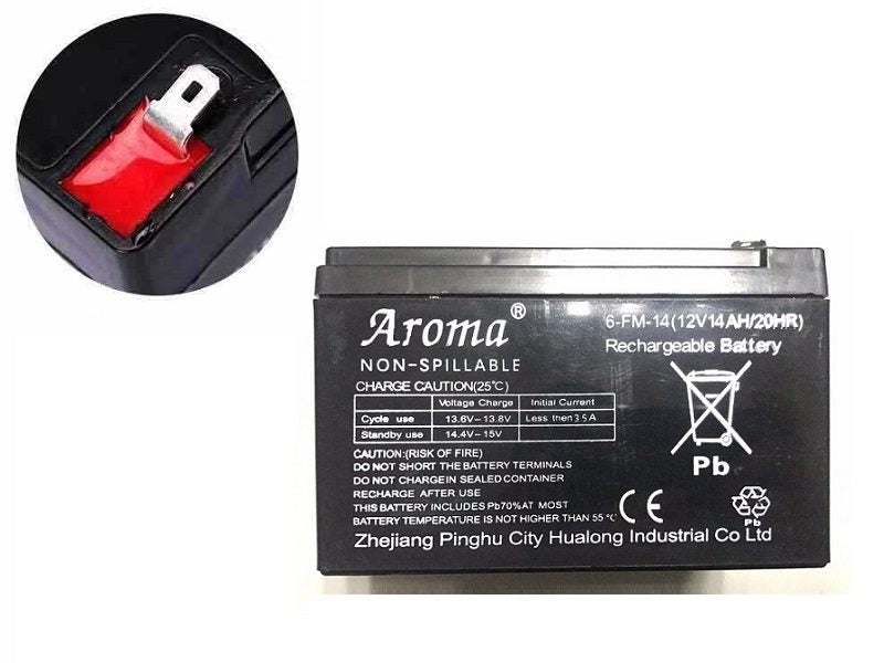 Aroma 12V 14AH Rechargeable Battery
