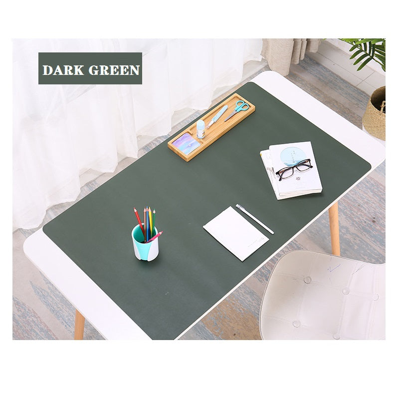 DARK GREEN - 100*50cm PU Leather Desk Mat Computer Laptop Keyboard Mouse Pad